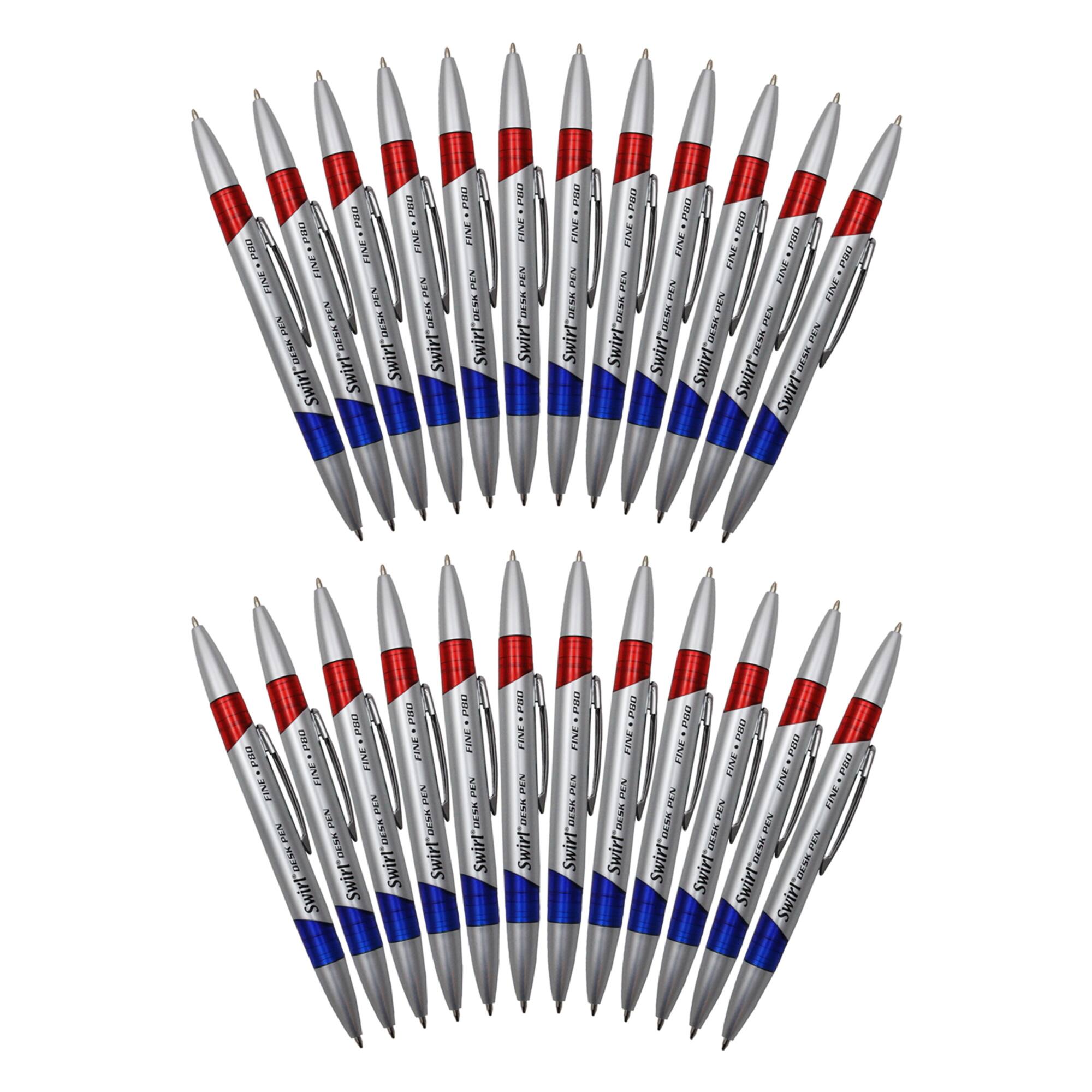 Moon Products Swirl® Red & Blue Ink Pen Combo, 2 Packs of 12